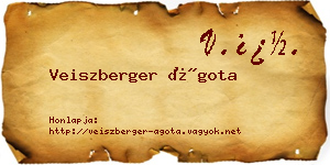 Veiszberger Ágota névjegykártya